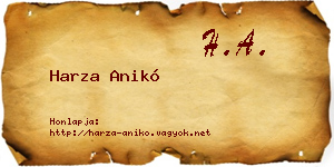 Harza Anikó névjegykártya